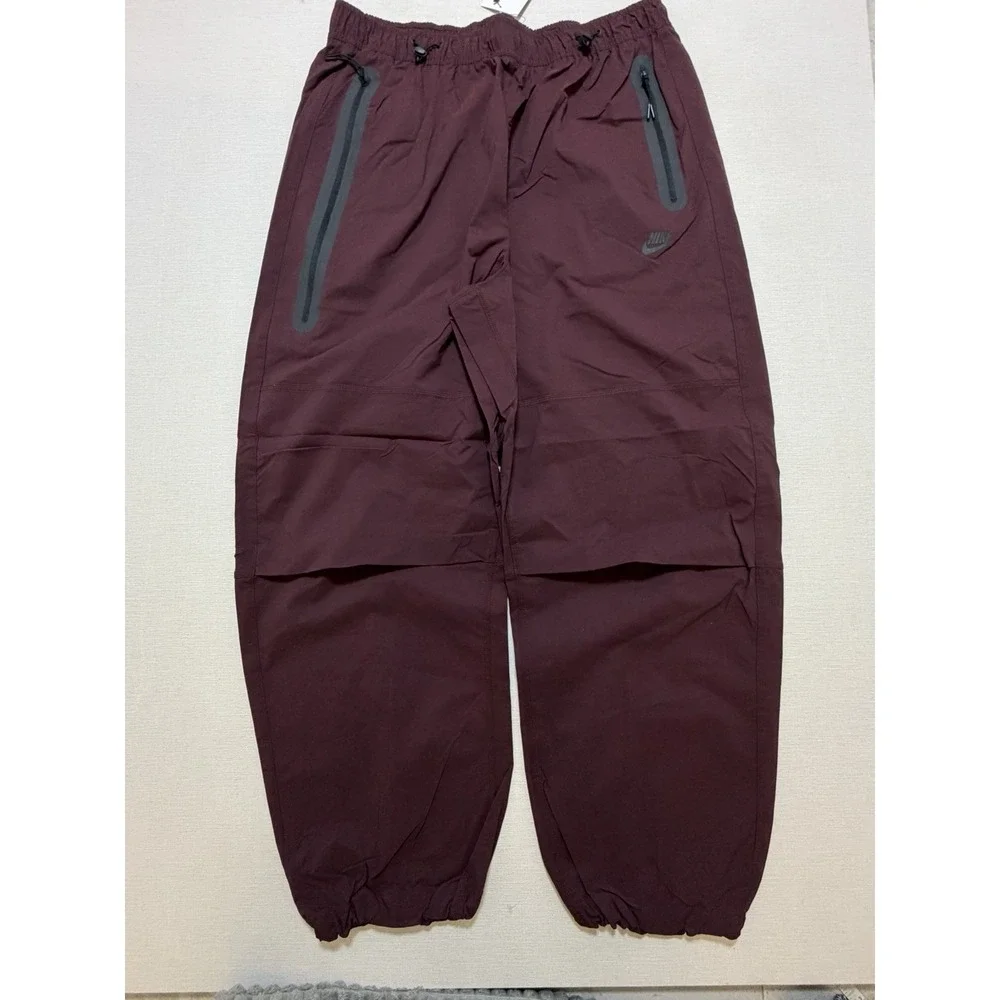 Nike Tech Woven Oversized Pants Burgundy Men's Size Large HM7158-652 NWT
